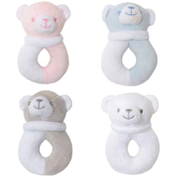 Baby Teddy Bear Donut Rattle Toy