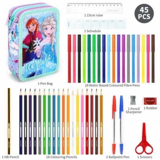 Disney Frozen 45 Piece 3 Tier Filled Pencil Case - Image 5