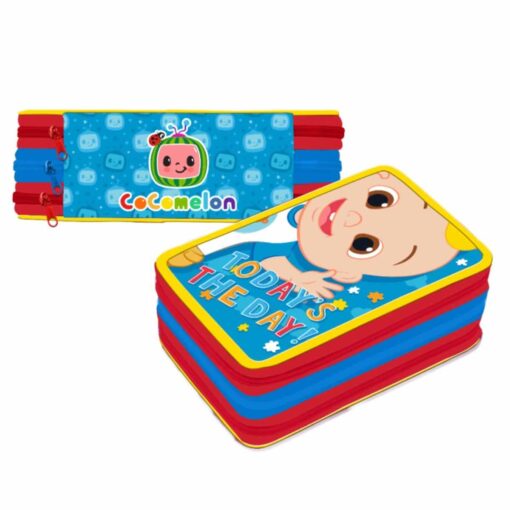 Cocomelon 45 Piece 3 Tier Filled Pencil Case