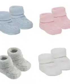 Soft Acrylic Knitted Baby Bootees