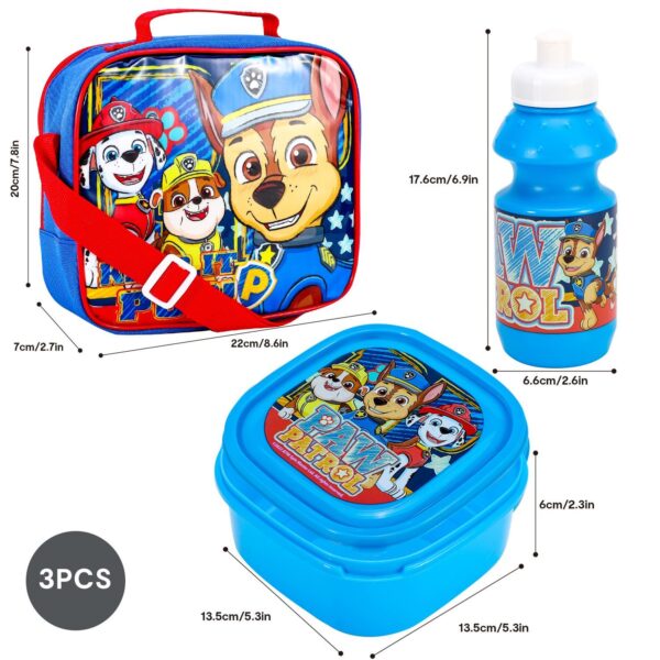 Paw Patrol Kids 3 Piece Lunch Bag Set - Image 2