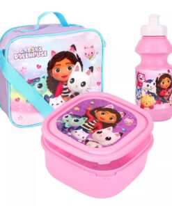 Gabby's Dollhouse Kids 3 Piece Lunch Bag Set