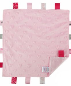 Pink Hearts Taggie Baby Comforter
