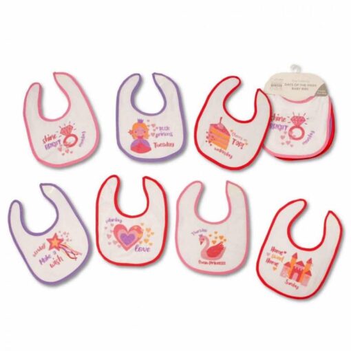 Baby Girls Days Of The Week Bibs