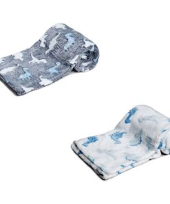 Dino Coral Baby Wrap Blanket