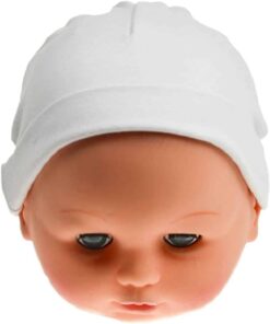 H3 W BP white beanie hat wearing