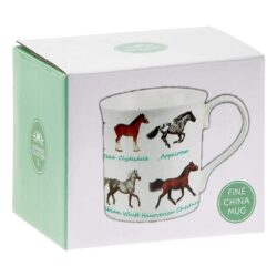 JDLP92880 horses ceramic mug box