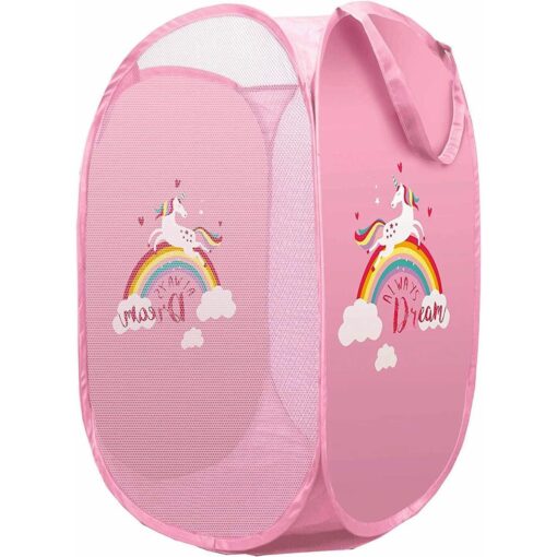 Pink Unicorn Pop Up Laundry Basket