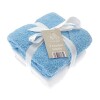 elli and raff 2 hooded blue white towels