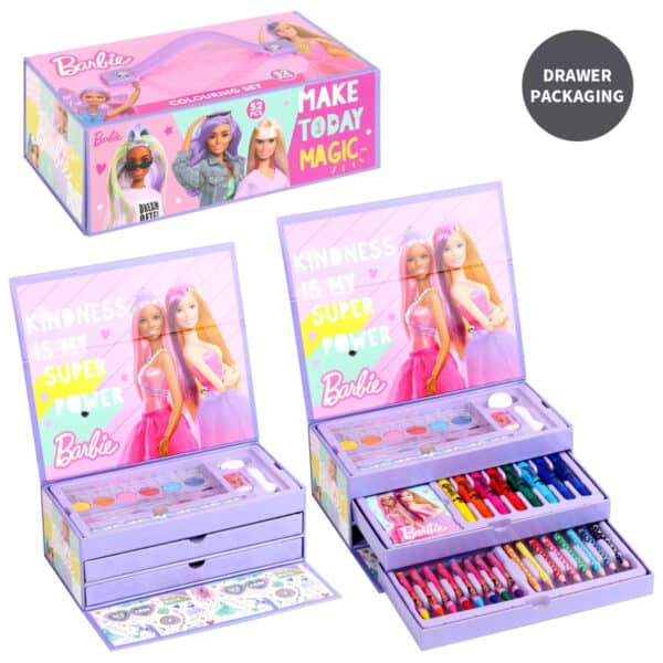 Barbie 52 Piece Colouring Case Tool Box - Image 2