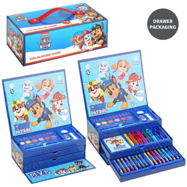 Paw Patrol 52 Piece Colouring Case Tool Box - Image 2