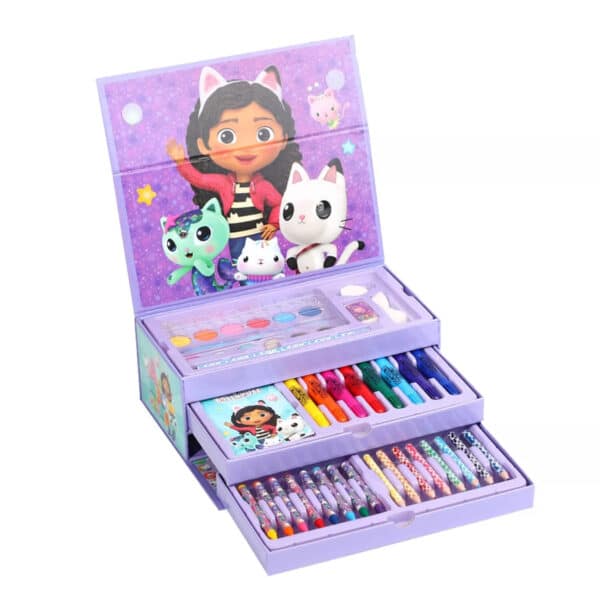 Gabby's Dollhouse 52 Piece Colouring Case Tool Box