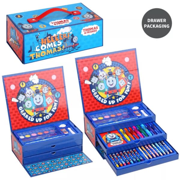 Thomas The Tank Engine 52 Piece Colouring Case Tool Box - Image 2