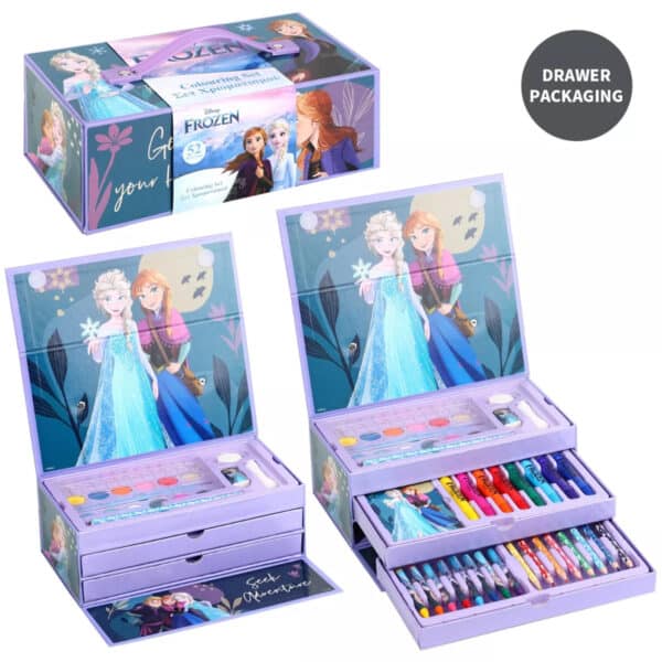 Frozen 52 Piece Colouring Case Tool Box - Image 2