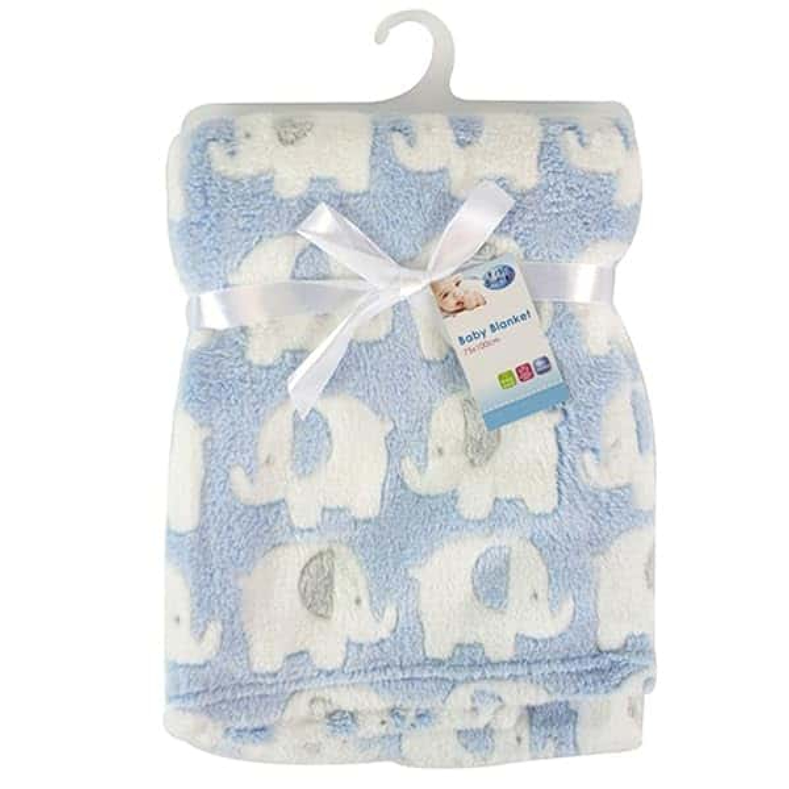 Hugs & Kisses Elephant Fleece Baby Blanket