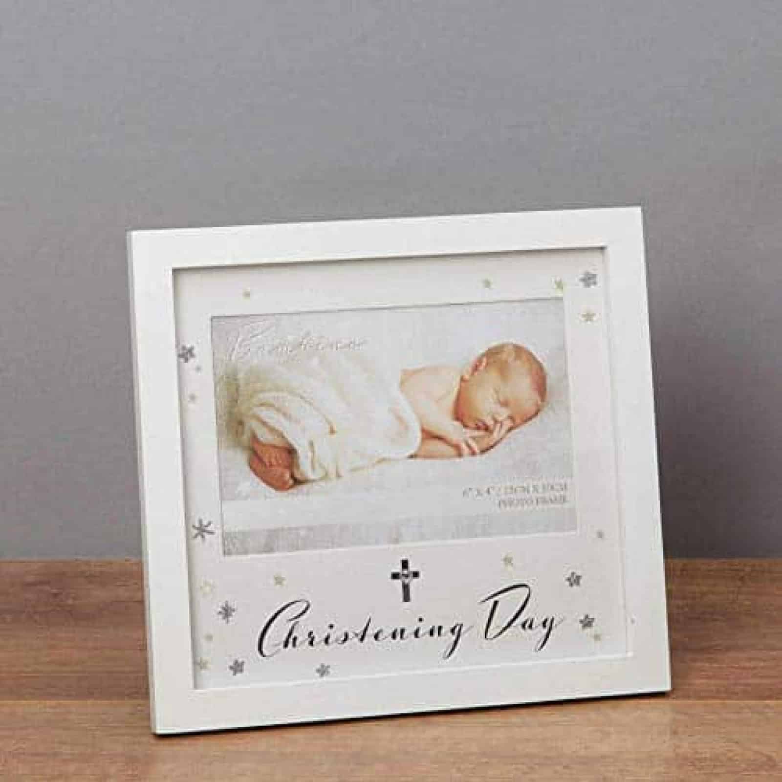 Christening Day Photo Frame With Cross and Stars - Image 3