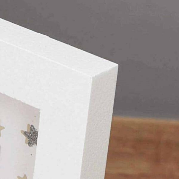 Christening Day Photo Frame With Cross and Stars
