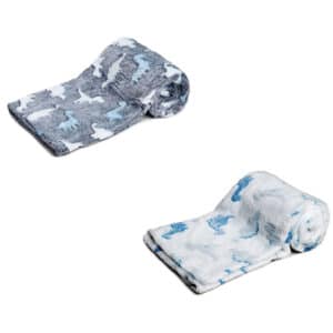 Dino Coral Baby Wrap Blanket