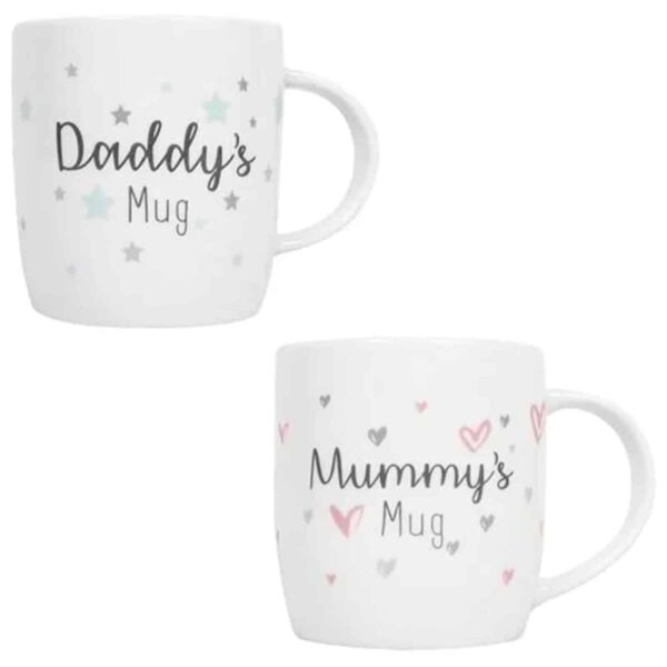 Hugs & Kisses Mummy & Daddy Set Of 2 Mugs