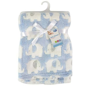 Hugs & Kisses Elephant Fleece Baby Blanket