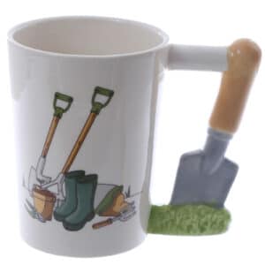 Garden Trowel Ceramic Shaped Handle Mug