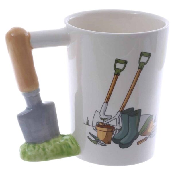 Garden Trowel Ceramic Shaped Handle Mug