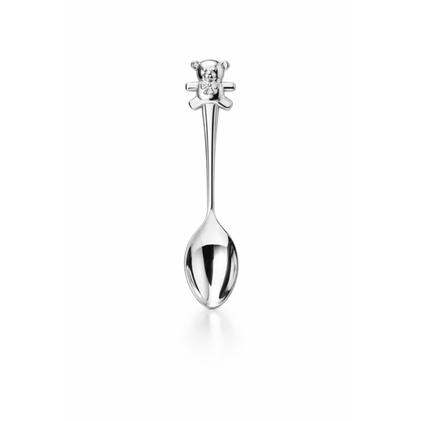 Silver Plated Knife Fork Spoon Set With Teddy Top